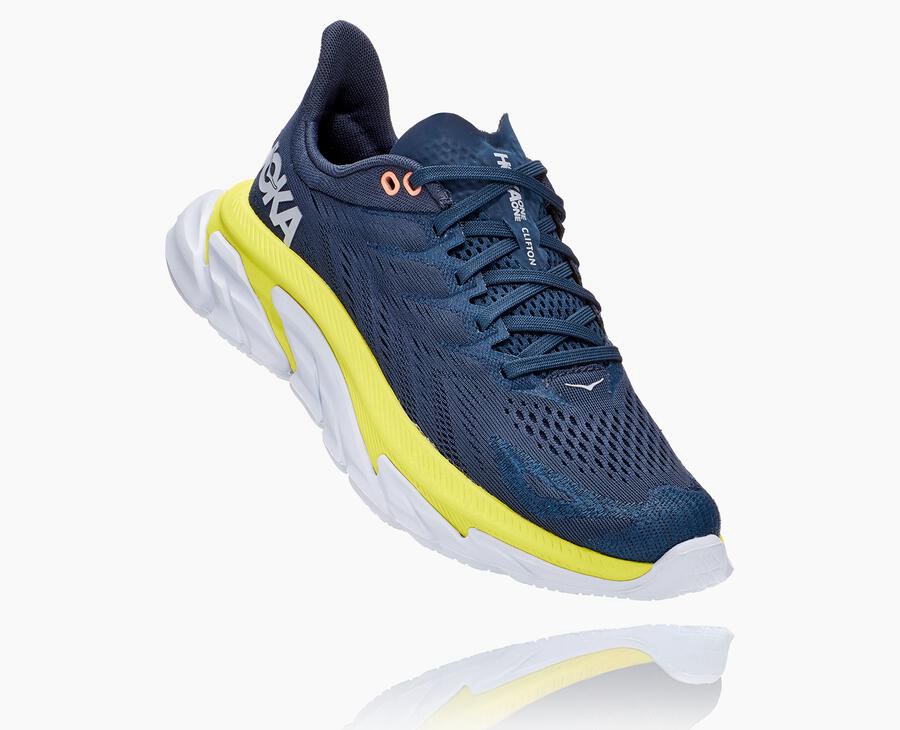 Hoka One One Running Shoes Womens Navy - Clifton Edge - 40562UKHW